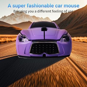 elec Space Car Mouse, Wireless Mouse (Purple)