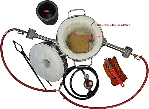 Miniatura 2 de Forja de gas del molde del molde del molde del crisol de la fundición del horno del metal del gas de 17.6 lbs