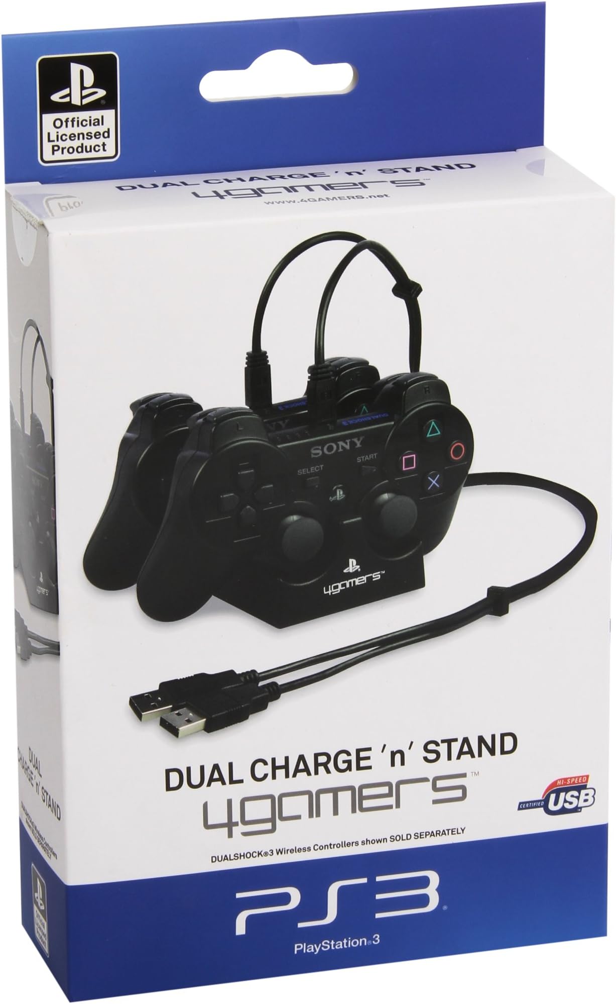 PS3 Officially Licensed4Gamers Dual Charge 'n' Stand