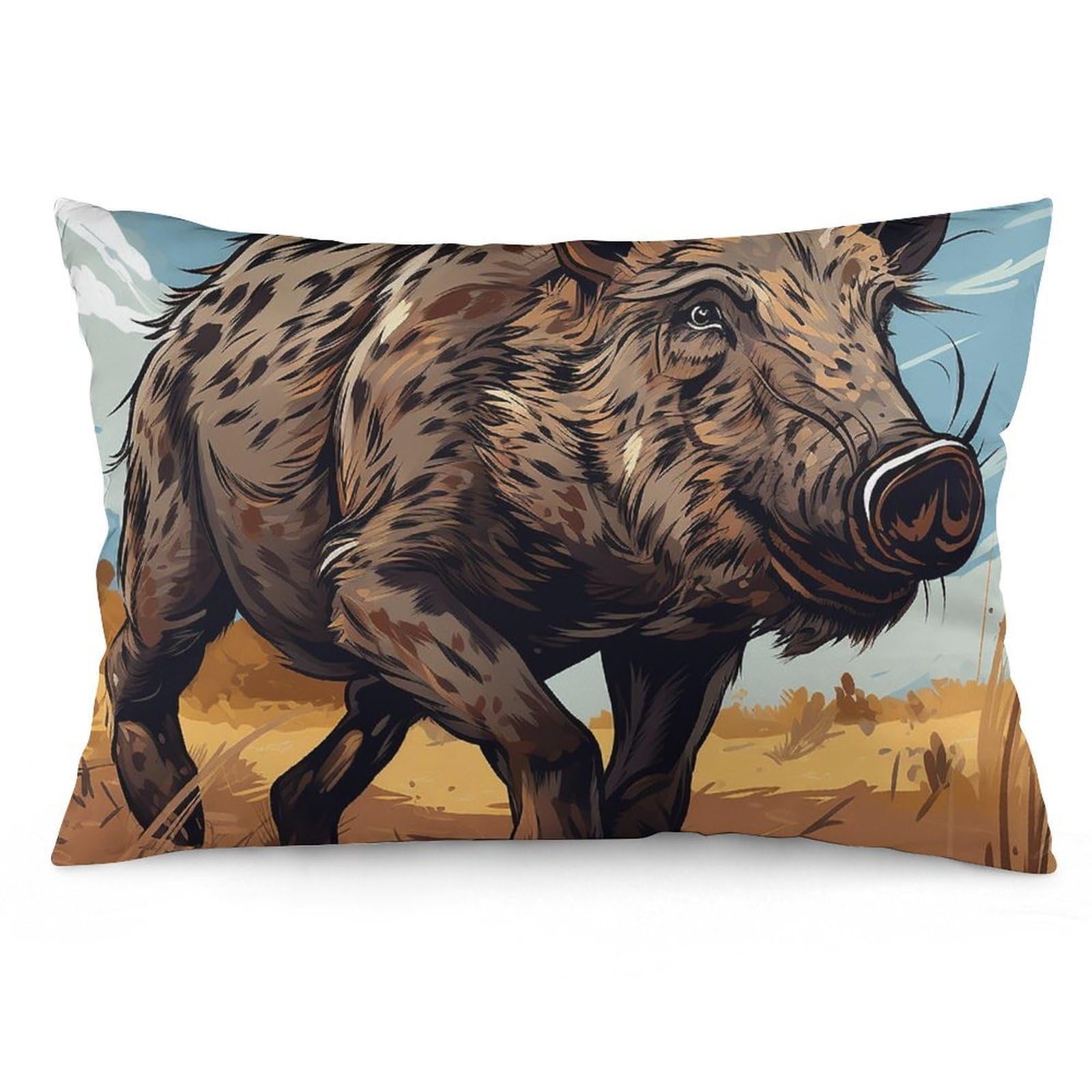 NTVOWPZO 2 Pack Decoration Throw Pillow Covers 12 "x20 Pillowcases Covers Cartoon Wild Boar Pillowcases Modern Farmhouse Home Decor Sofa Cushions Covers for Couch Bed Living Room