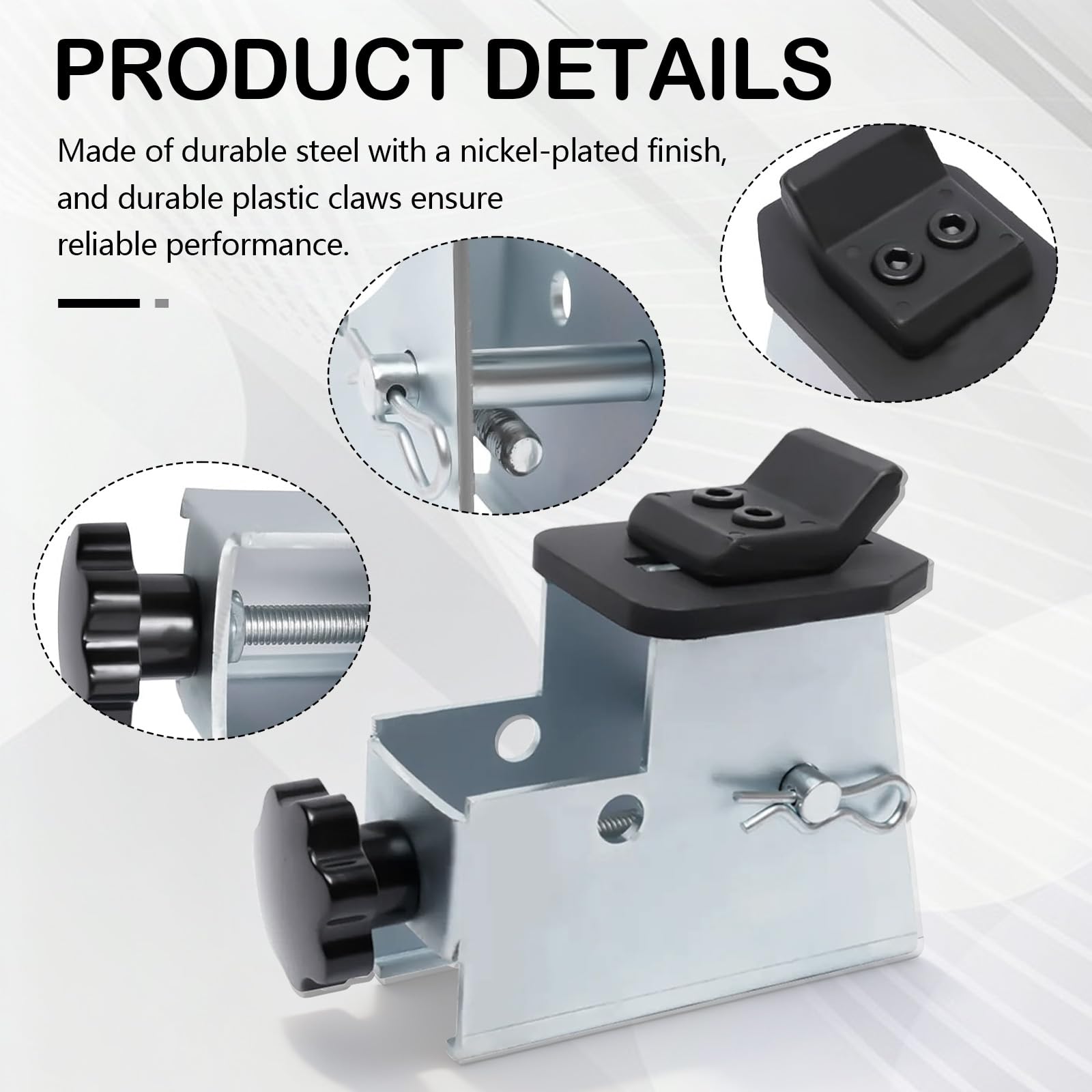 4pcs Adaptador De Motocicleta para Cambiadores De Neumáticos, Adaptador para Desmontadoras De Neumáticos De Menores De 49 mm Mordaza Estándar Acero Superficie Niquelada