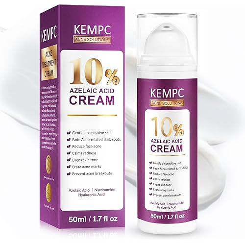 Cystic Acne Treatment for Face – Hormonal Acne Spot Treatment Pimple Cream with Azelaic Acid | Redness Reducing Acne Moisturizer for Rosacea & Sensitive, Acne-Prone Skin | Teens & Adults, 1.7 oz