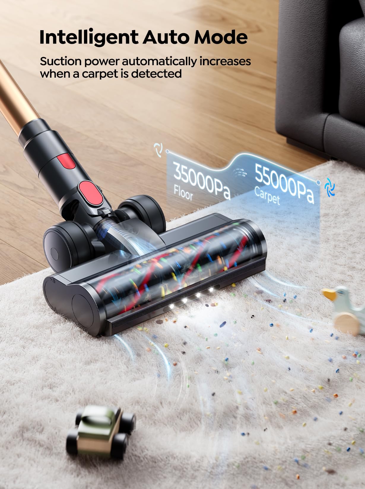SMOTURE Cordless Vacuum - Powerful Pet Hair Cleaning -9