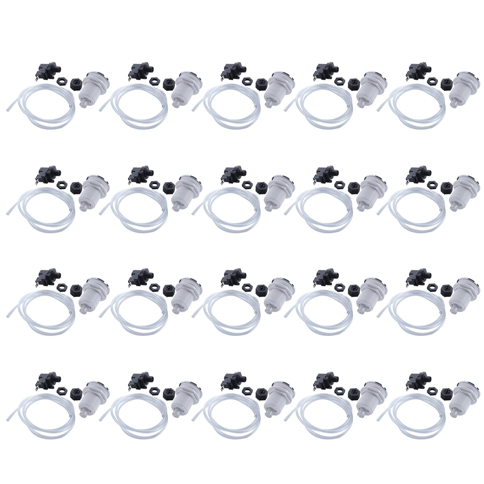 Jnchdghwa As Shown 20X 16A On Off Push Button Switch Jetted Jet For Bath Tub Spa Garbage