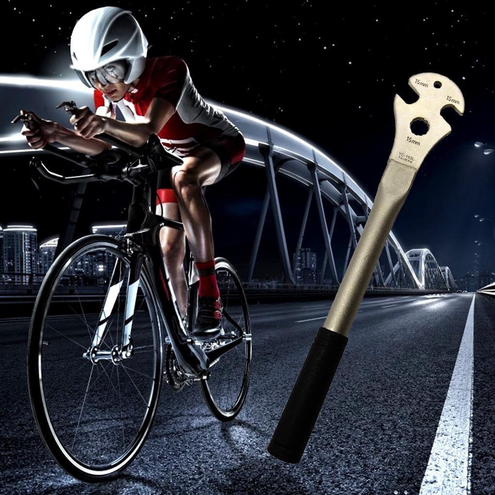 Fahrrad-Pedalschlüssel aus legiertem Stahl, tragbar, professioneller Gummigriff, Schraubenschlüssel, Outdoor-Sport, Reparaturwerkzeuge, Zubehör
