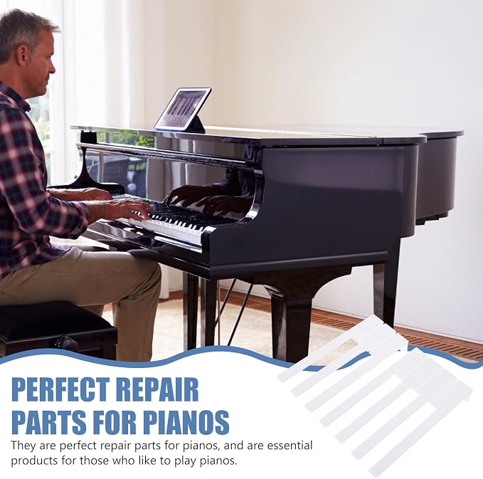 Abaodam 4 Teclas de Repuesto para Piano Blan miniatura 5