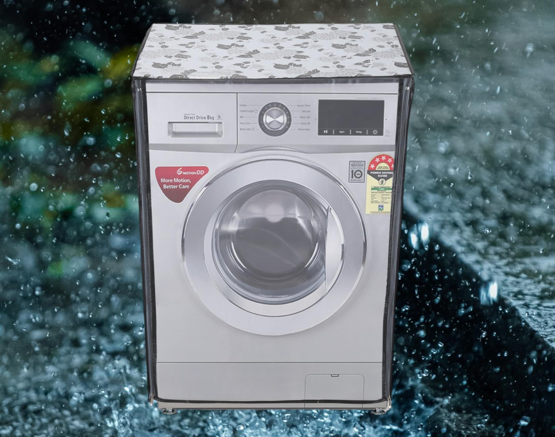 AMAZOR Waterproof & Dustproof Front Load Washing Machine Cover For LG 8 Kg ,8.5kg ,9kg (Size:63cm X63cm X81cm ) (B095P251V2) Amazon Price History, Amazon Price Tracker