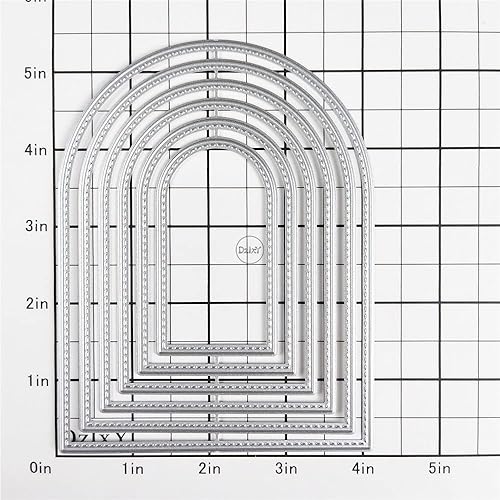 Miniatura 2 de DzIxY Troqueles de corte de metal con borde arqueado superposición para kit de fabricación de tarjetas, troqueles de papel de relieve, plantillas de