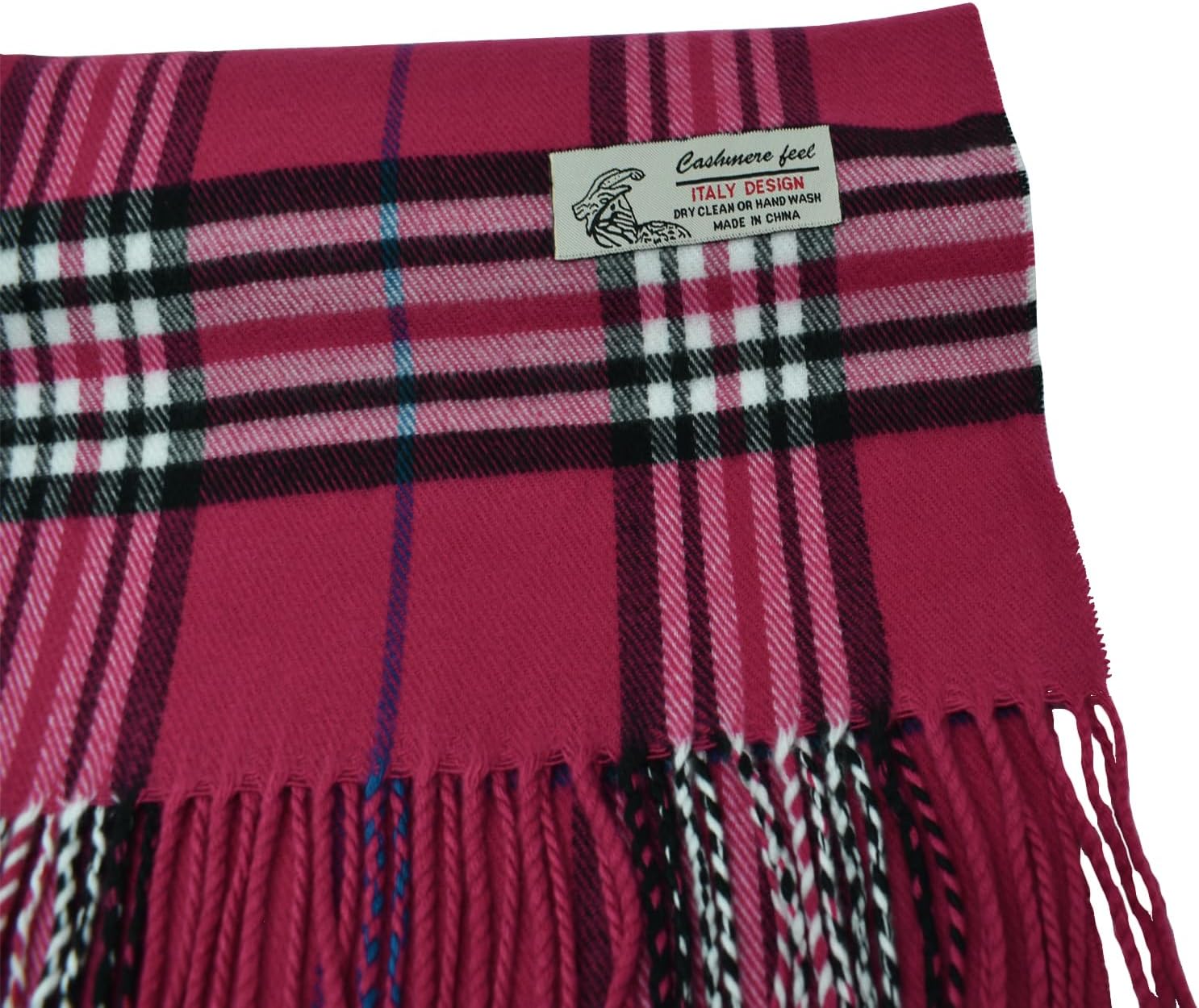 Glory Max Unisex Classic Tartan Plaid Winter Scarf Soft Cashmere Feel 72"x12" - Image 2
