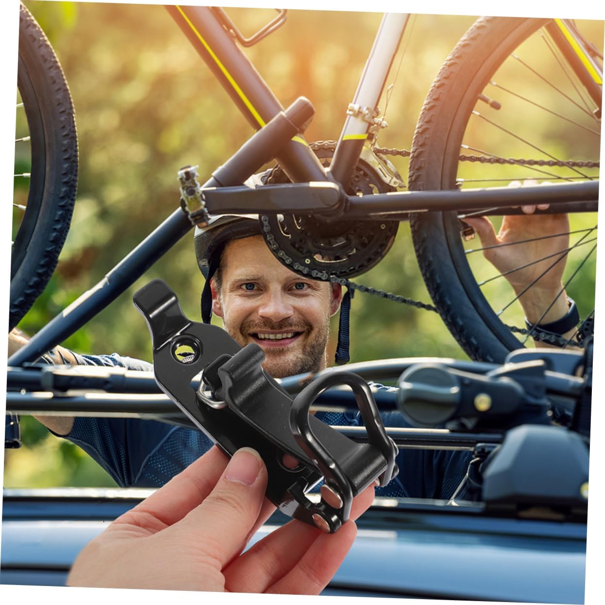 STOBAZA 2pairs Heavy-Duty Roof Rack Mounts for Axe and Shovel Tool Clamp Bracket for Secure Installation Vehicles Garages and Workspaces