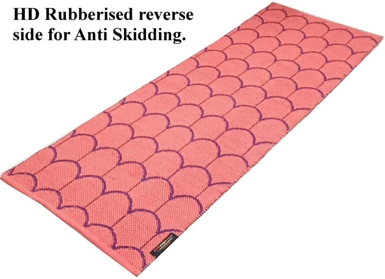 ASE YOGA INDIA 100% COTTON YOGA MAT SUPREME HEAVY QUALITY SPECIAL SIZE- 70X190 Cm (HANDLOOM PRODUCT - ORGANIC & ECO FRIENDLY)