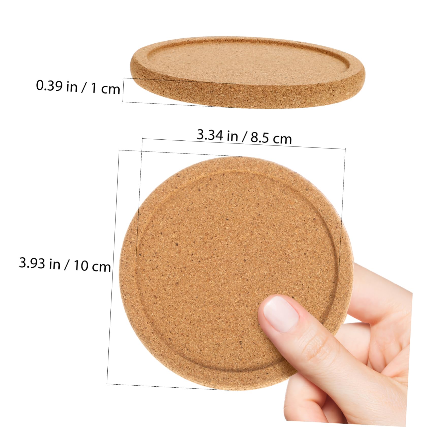 Runde Korkuntersetzer 12 Stück 10cm Braun, Essmatte
