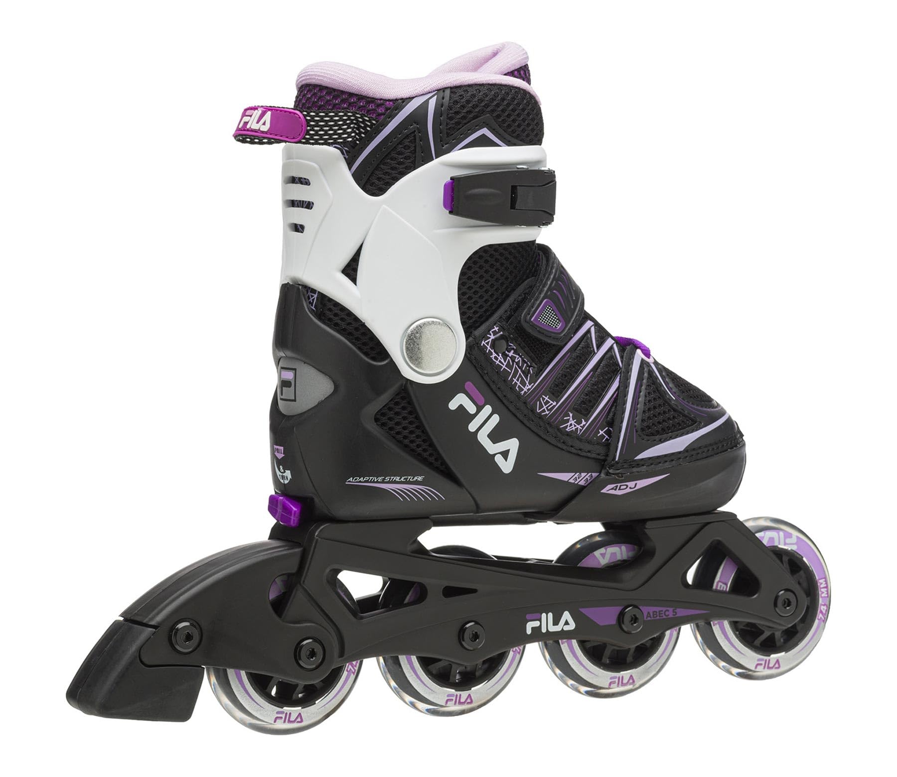 FILA Skates X-one Girl Inlineskates für Mädchen und Damen I in 4 Größen verstellbar I schwarz/pink/magenta
