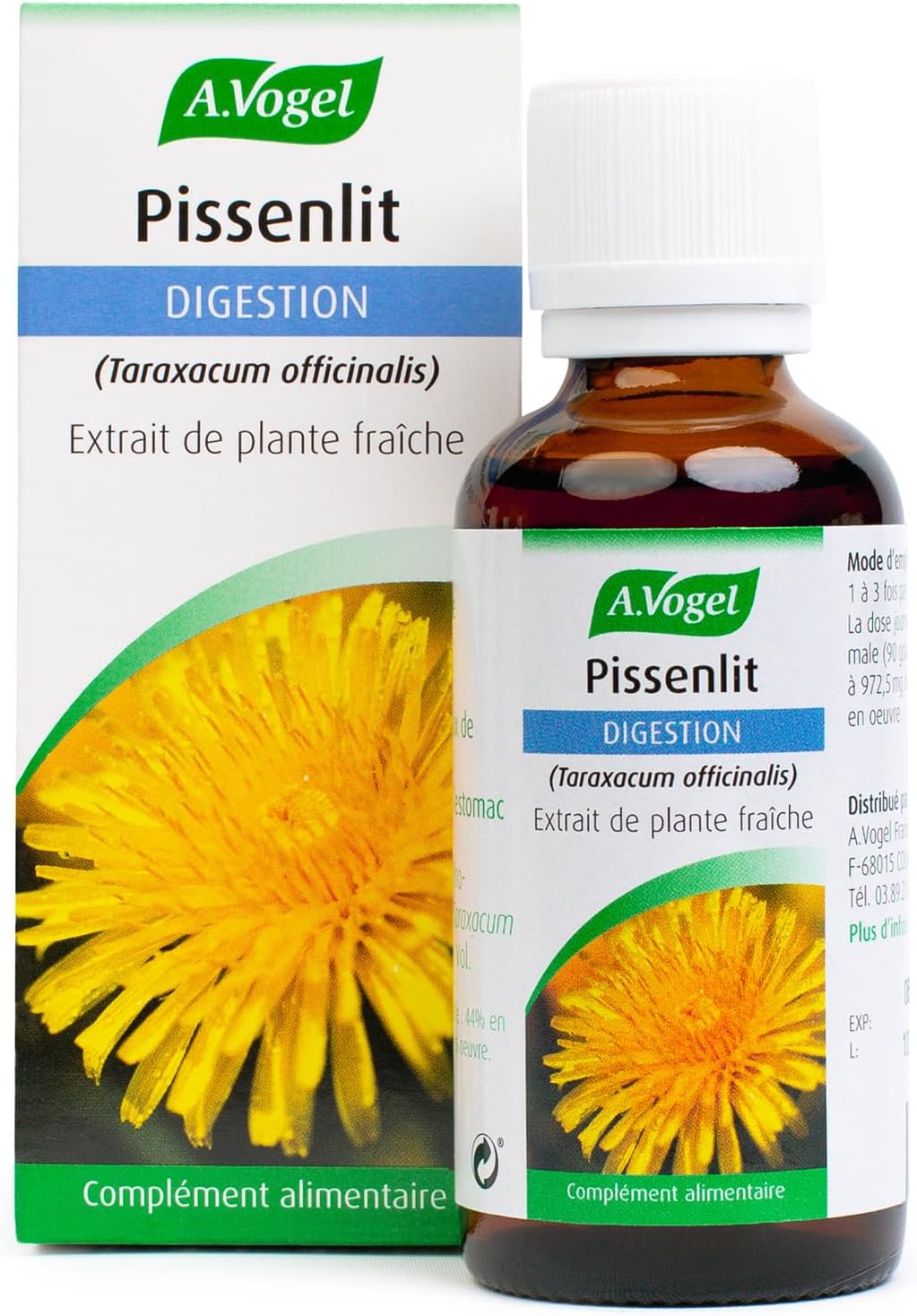 A.VOGEL – Dandelion – Dietary supplement digestion – Promotes liver and kidney detoxification – Improves metabolism – Fresh dandelion extract – Liver detox – 50 ml