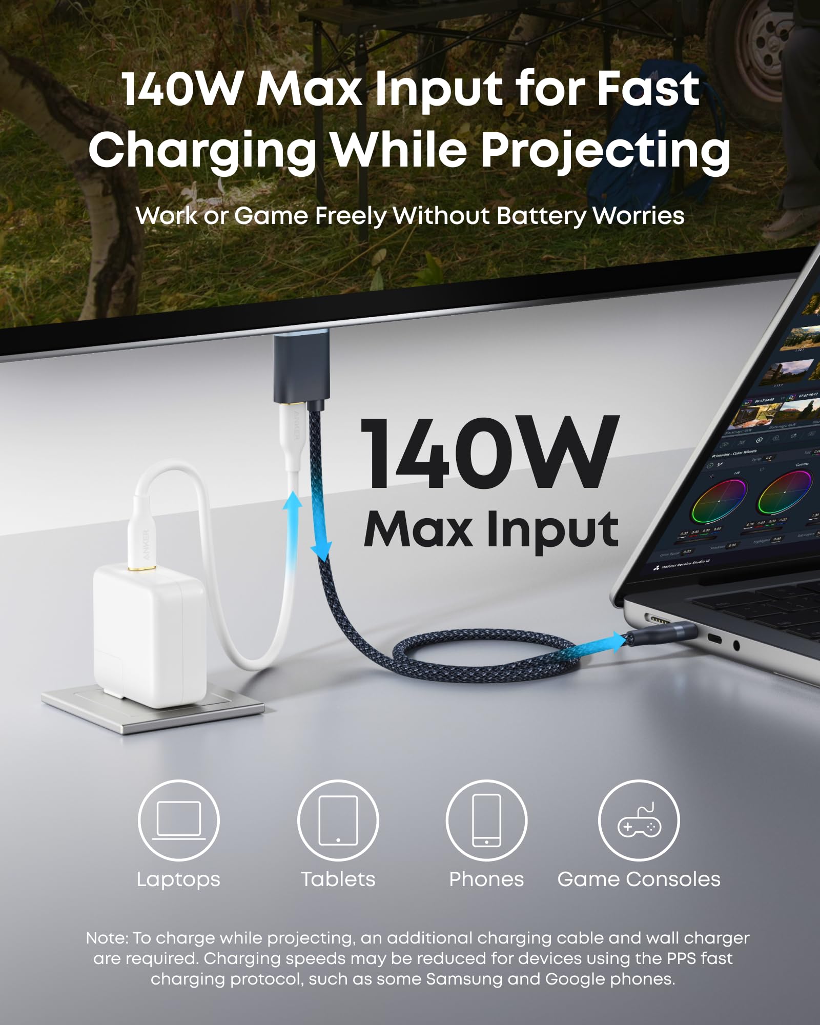 Anker Cavo da USB C a HDMI, 180 cm, Cavo Adattatore 4K 60Hz per MacBook Pro/Air, iPad Pro/Air, Galaxy S24/S23, Dell XPS 13/15 ecc. per Interni