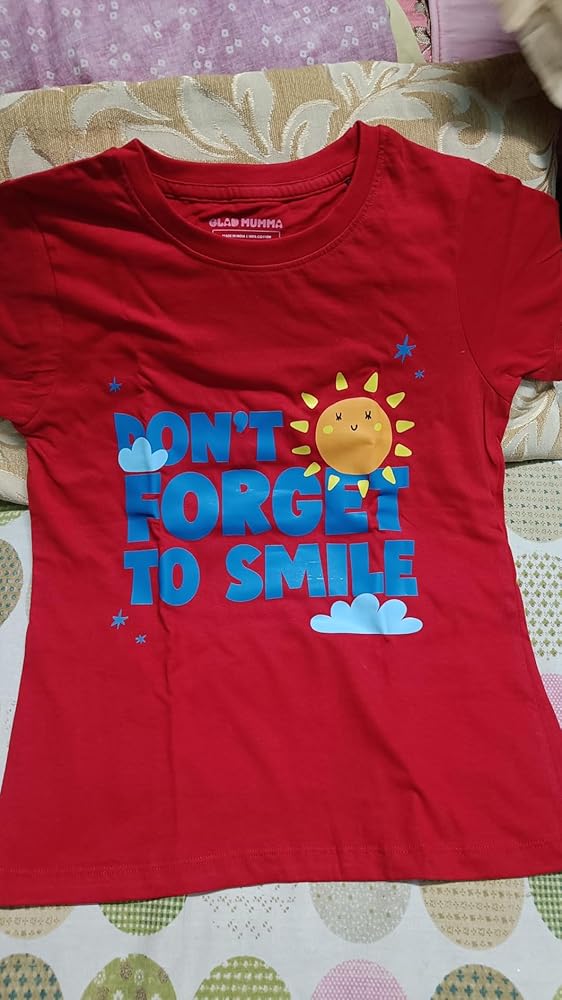 Don't Forget To Smile Kids Cotton T-Shirt