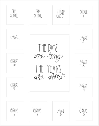 Miniatura 16 de All Things For Mom Tapete de fotos para días escolares con múltiples aperturas, collage de fotos de años escolares, sin marco, 2 preescolares y