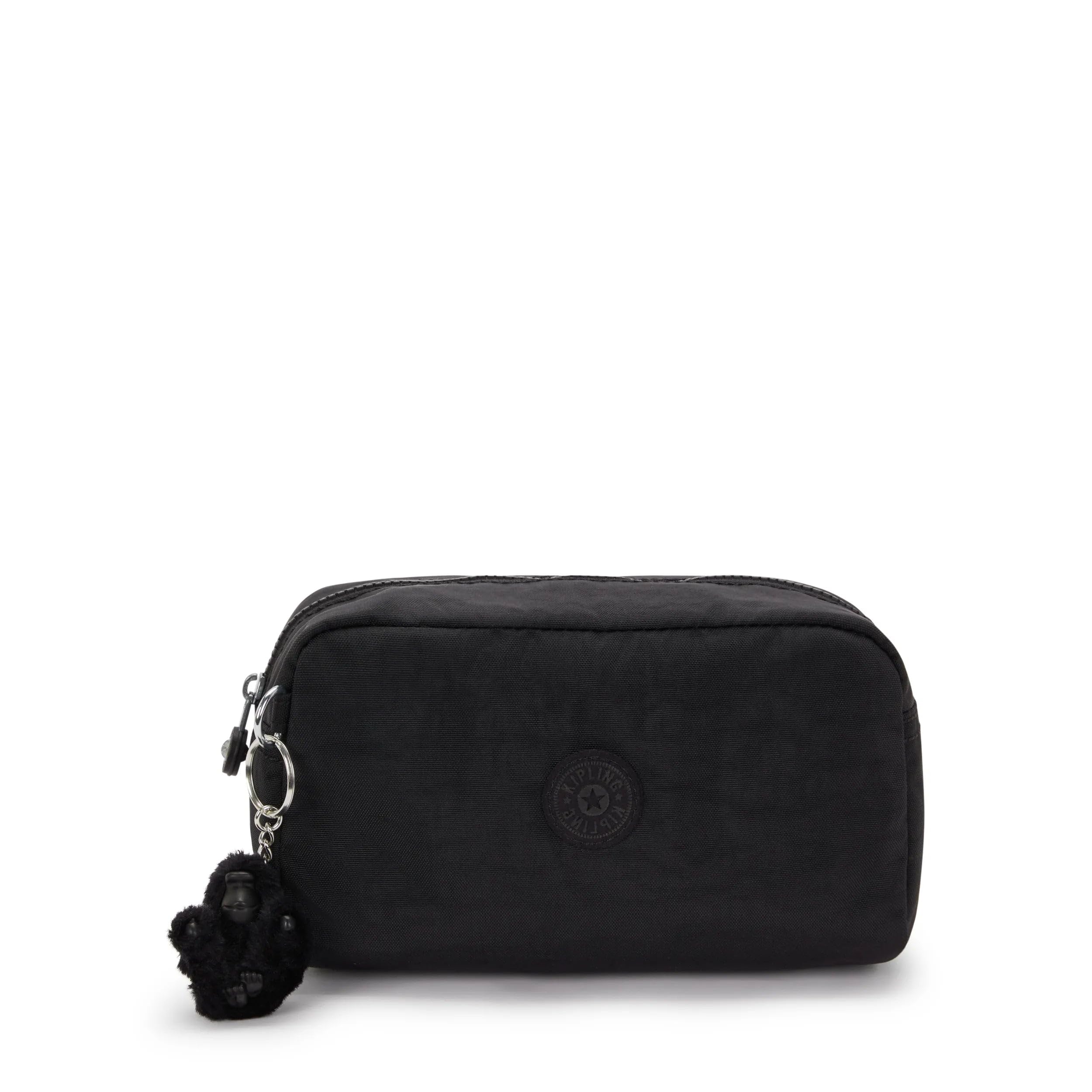 Kipling womens Women's Gleam Cosmetic Bag, Black Noir, 7.25 L x 4.25 H 3.25 D US