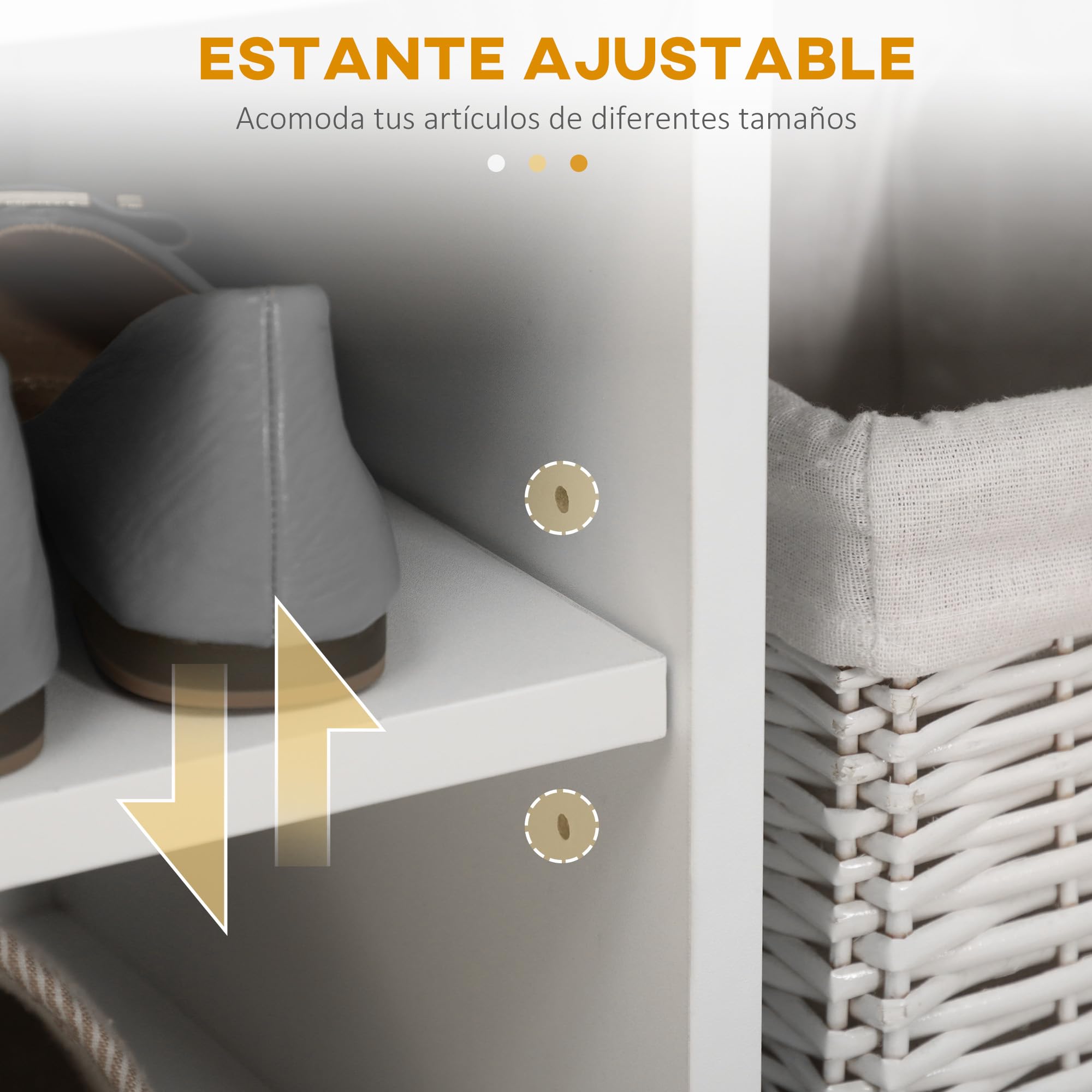 HOMCOM Armario Zapatero para Almacenamiento Banco de Zapatero con Asiento Estantes Cajón y Cojín Dos Niveles para Entrada y Recibidores Moderno Carga MAX 120kg 80x30x43cm Blanco