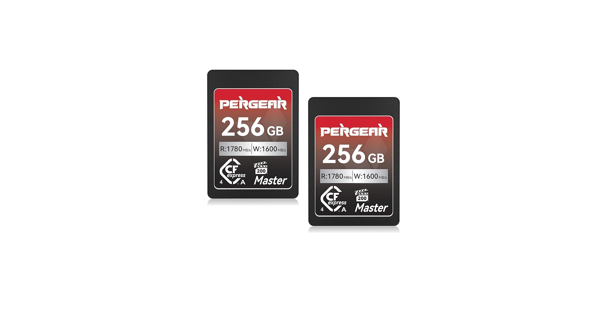 Memory Card Pergear 256GB CFexpress 4.0 Type A (2 Pack),Up To 1780MB/S Read Speeds,USB4.0(PCIe 4.0),Raw,8K 30P Record,Compatible For Sony Camera,ILME FX3,ILME FX6,ILME FX30(Black Silver Master Series Micro Sd Express