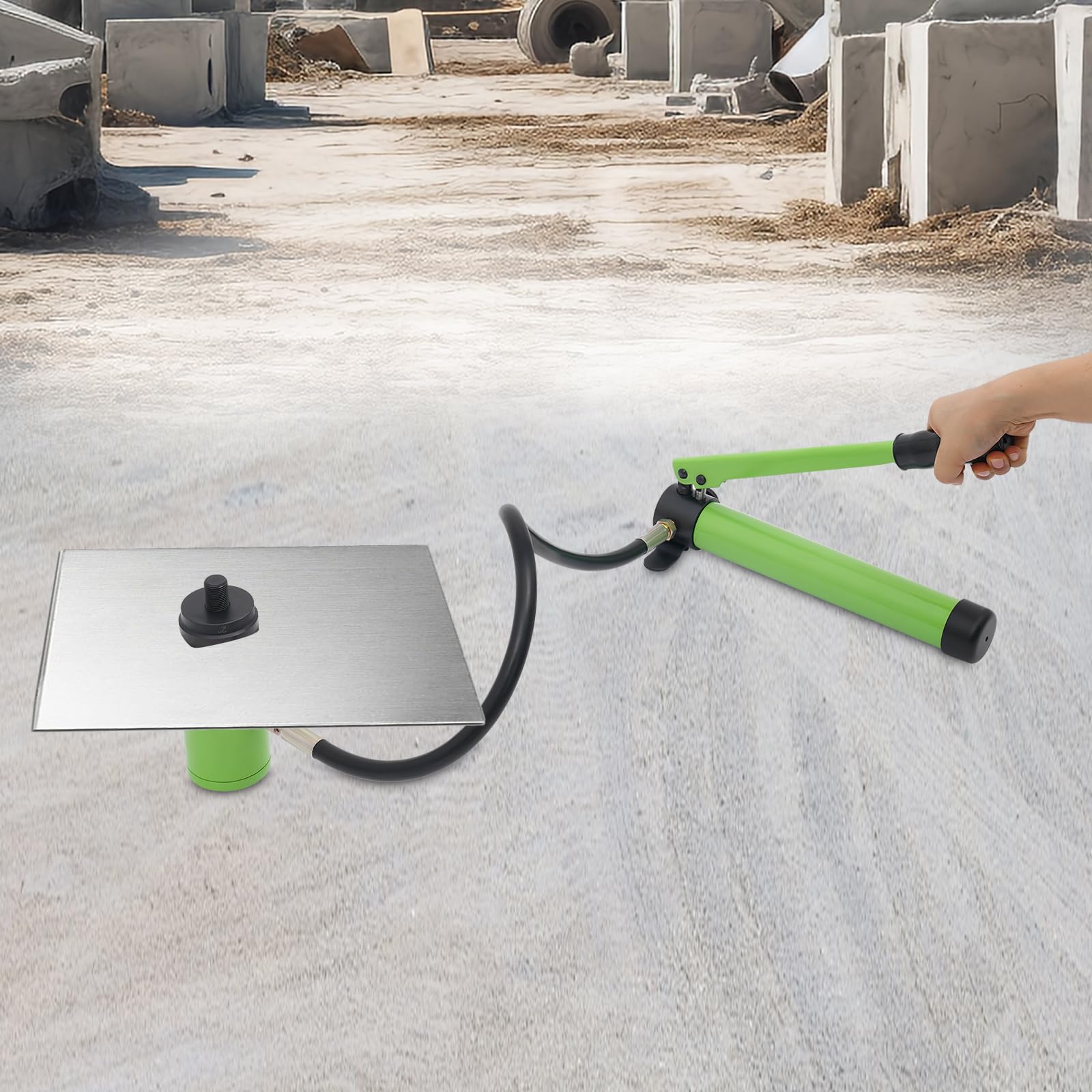 Set di punzonatrici idrauliche per fori Knockout, con 6 fustelle (1/2, 3/4, 1, 1-1/4, 1-1/2, 2 pollici), perforatrici idrauliche per industria, edilizia ed elettrici, lamiera di metallo (verde)