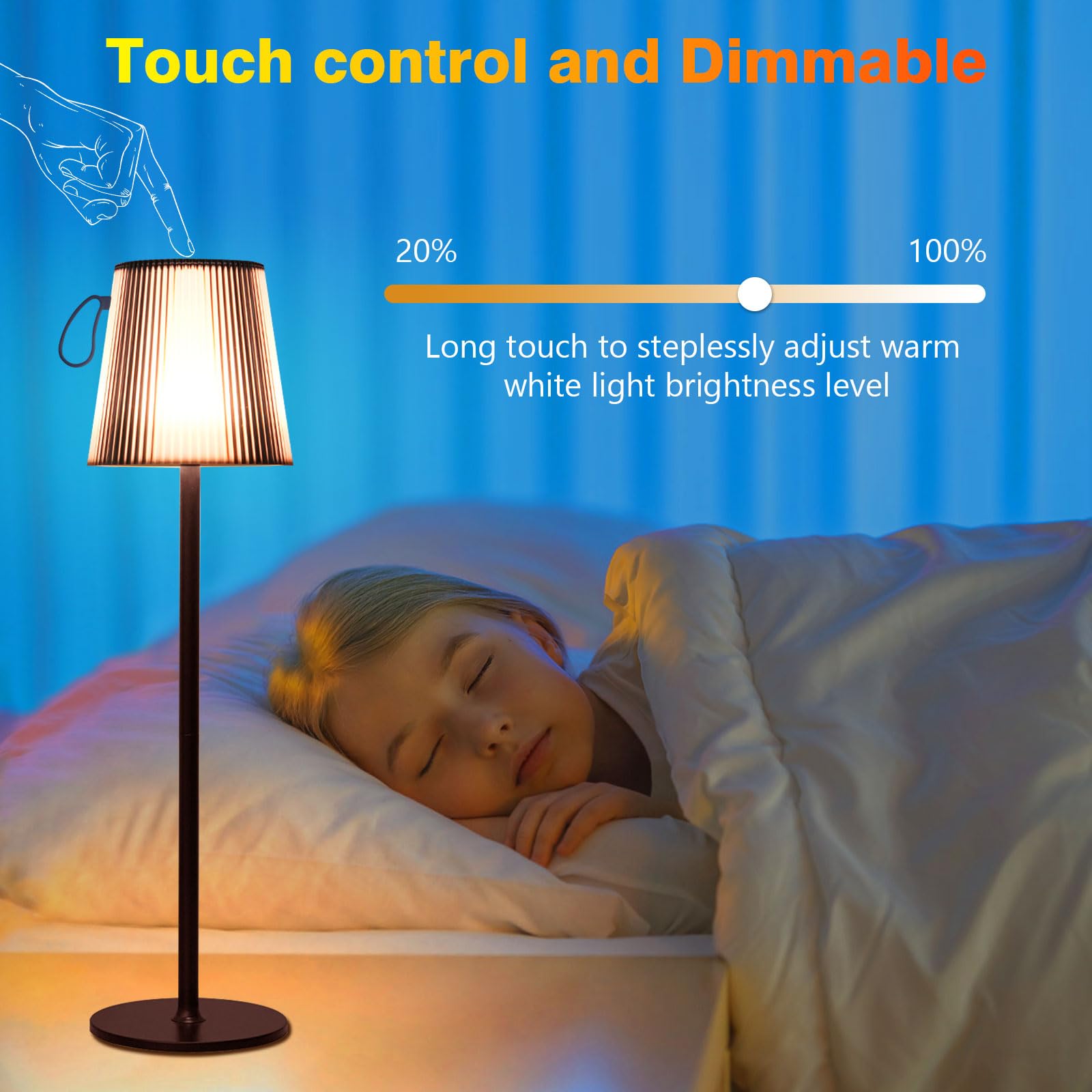 Jueholla Lampada da Scrivania, Lampada da Tavolo Senza Fili, Colore Luce Bianca 3000K+RGB, Design Magnetico, IP54 Impermeabile per Interni ed Esterni da Letto, Marrone