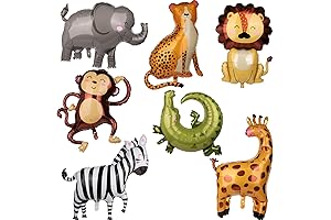 7 pcs Jungle Safari Animal Balloons
