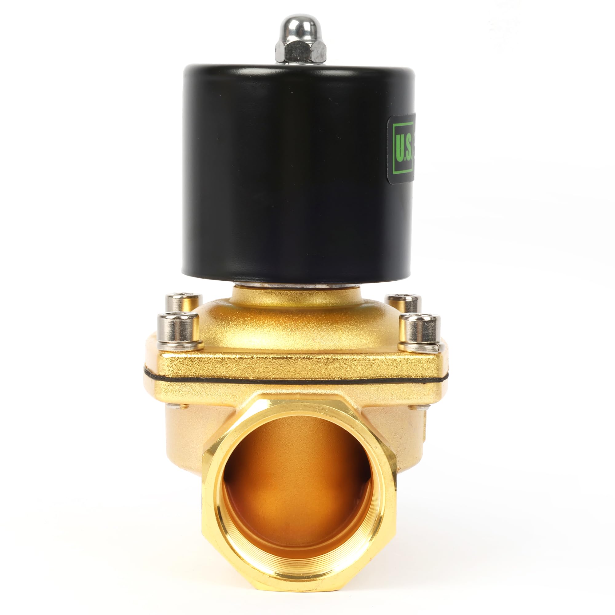 U.S. Solid Válvula solenoide – Válvula de agua eléctrica de aleación de zinc de 1 1/2 pulgadas, 24 V CA, sello NBR
