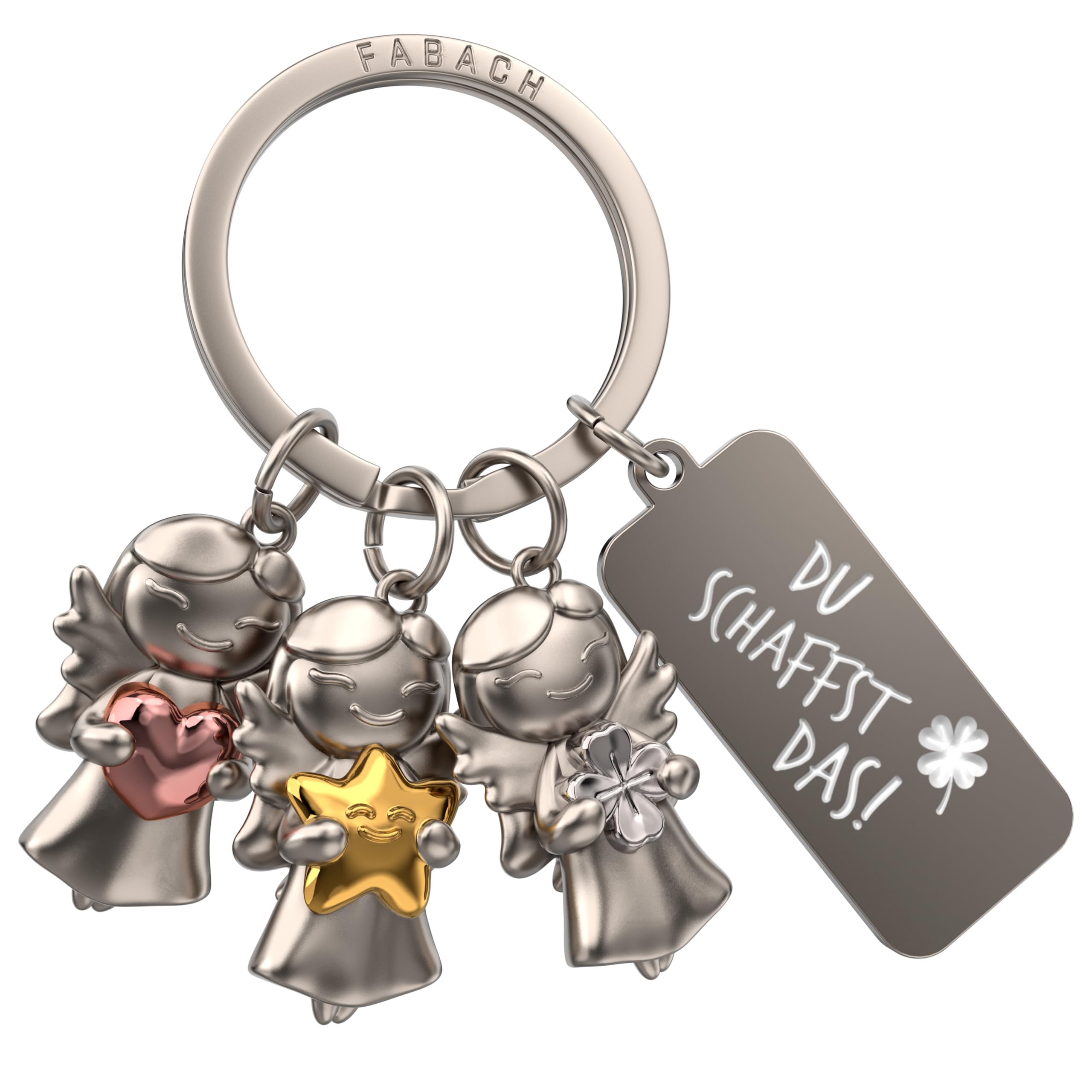 Angelo Custode PORTACHIAVI  QUADRIFOGLIO PORTAFORTUNA - Feste - Idee Regalo - D... | Su