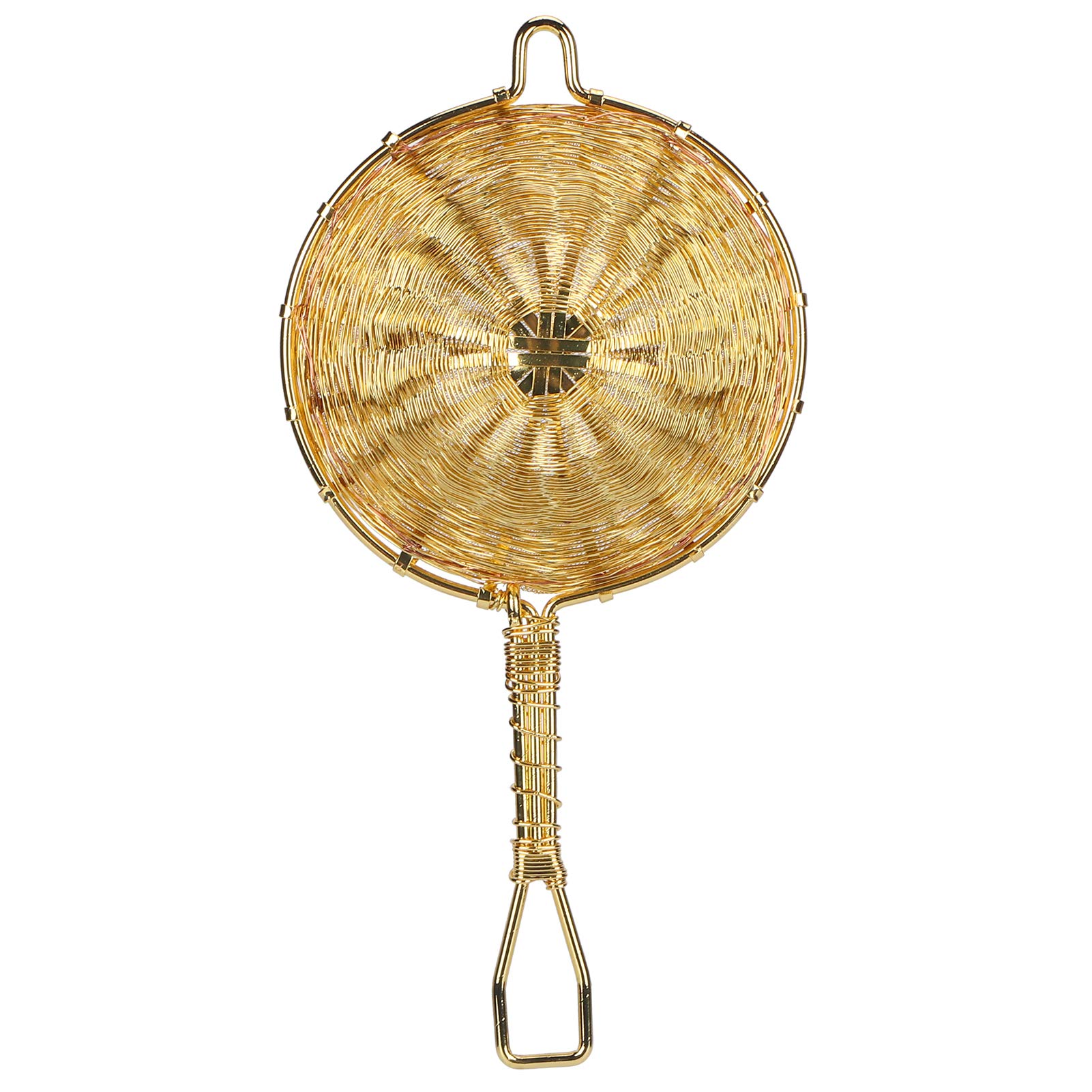 Colador de infusor de té de cobre puro, filtro de té de hojas sueltas reutilizable, tejido a mano, diseño de malla de doble capa para una preparación óptima, elegante accesorio de