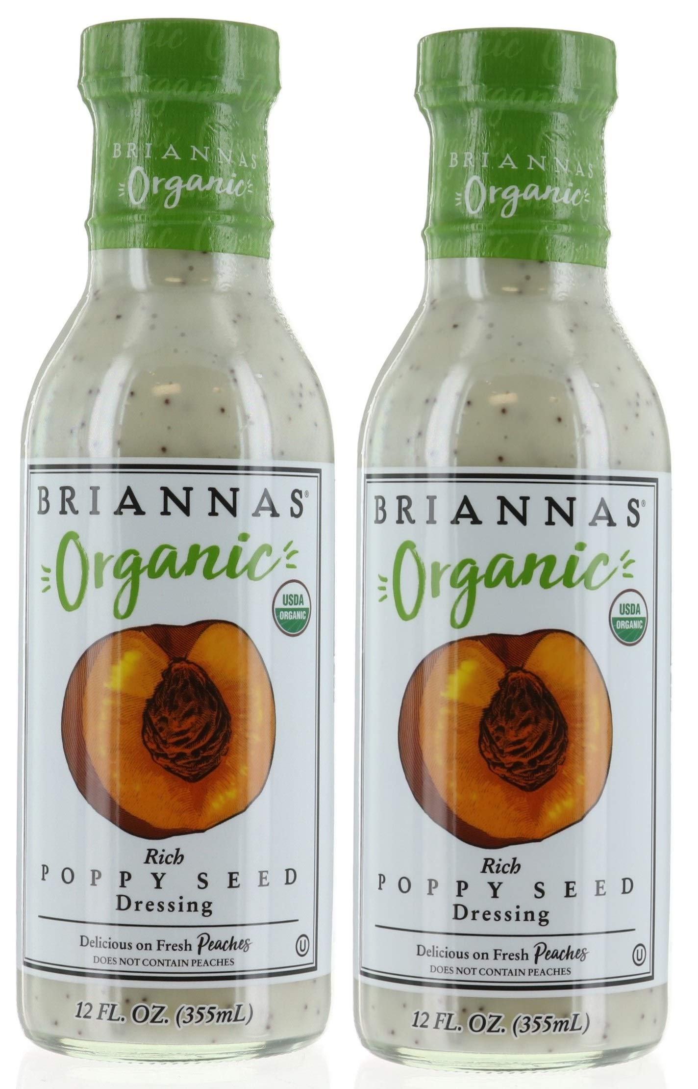 Buy 2 Bottles, Briannas Rich Poppy Seed Dressing 12 FL OZ, No GMO