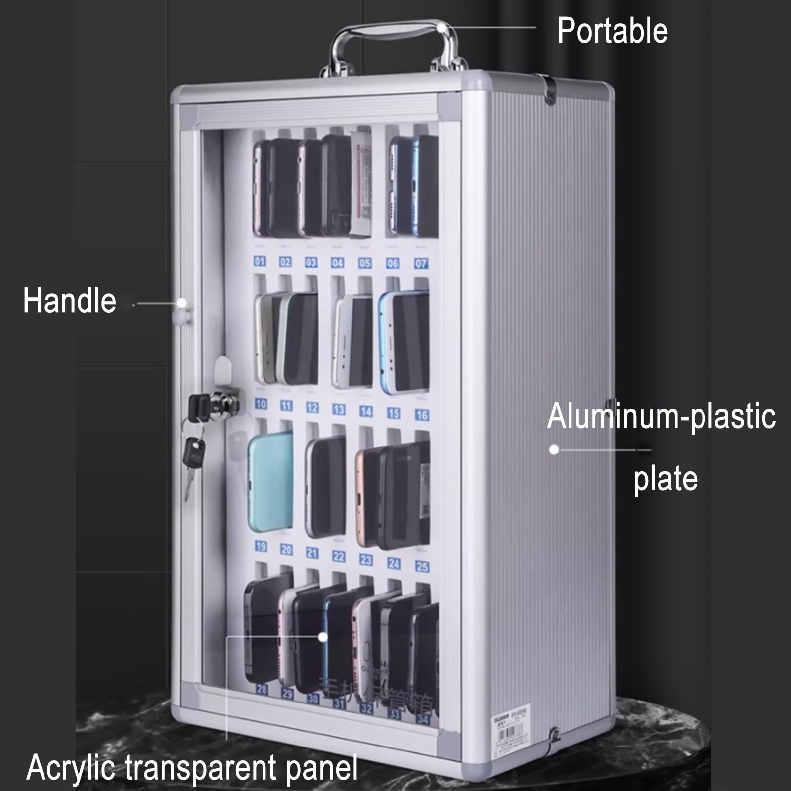 Armoire De Rangement pour Téléphone Portable De 12 À 60 Emplacements – Boîte De Rangement pour Téléphone pour Salle Classe Bureau Et Maison – Casier Mural Et De Bureau(12 Bits)
