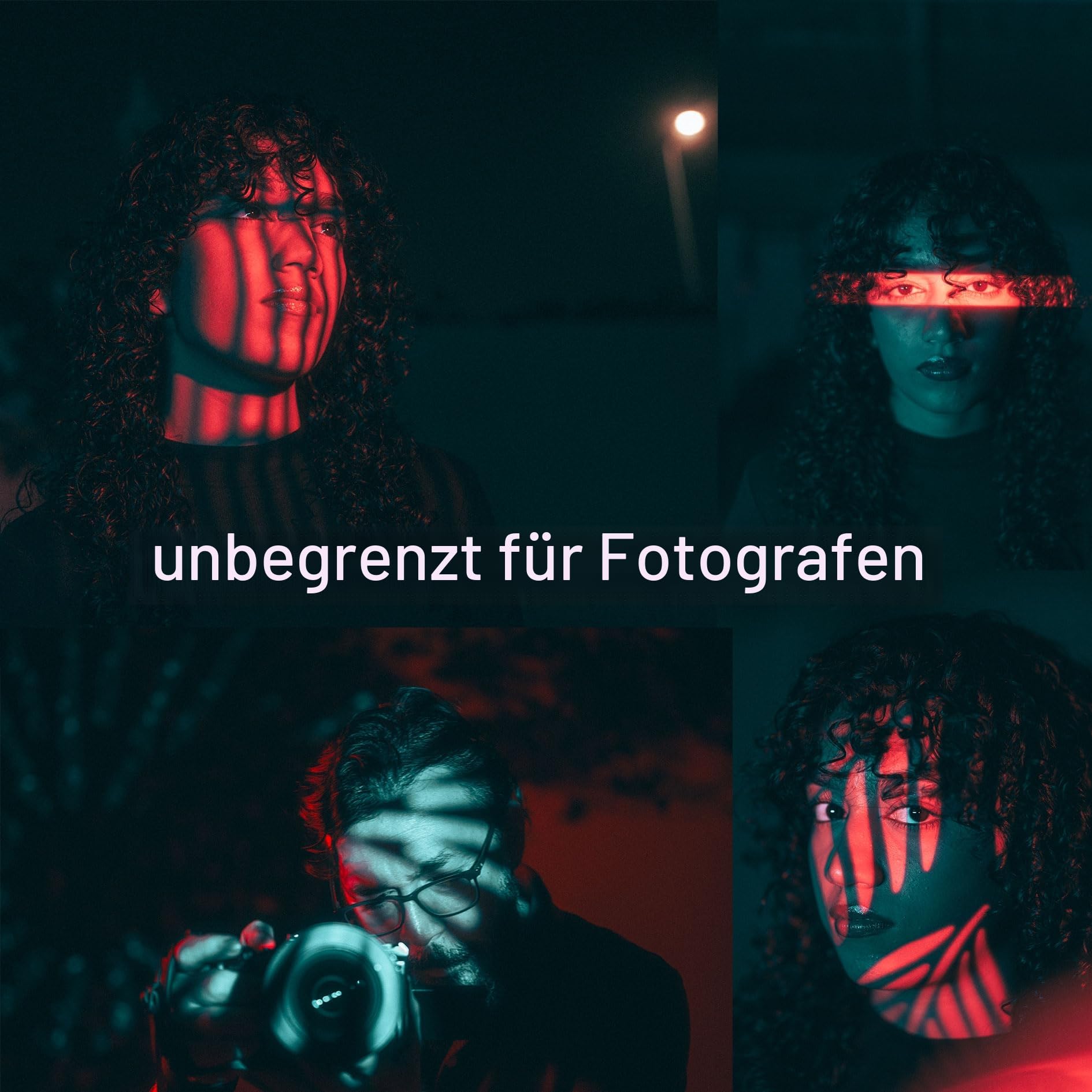 DF DIGITALFOTO Optischer Snoot mit Standard-Bowens-Halterung,GOBO-Projektor,Fotografie-Spotlight-Projektionszubehör,kompatibel mit Aputure Amaran 100X/D,200D/X,150/300C,Aputure Storm 400X,Godox SL60