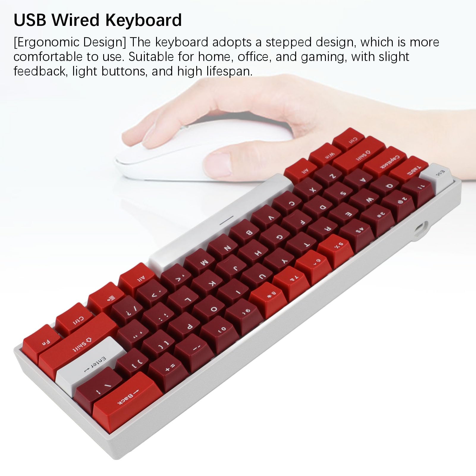 Aramox Clavier Mécanique 61 Touches, Interrupteurs Bleus Hot Swap