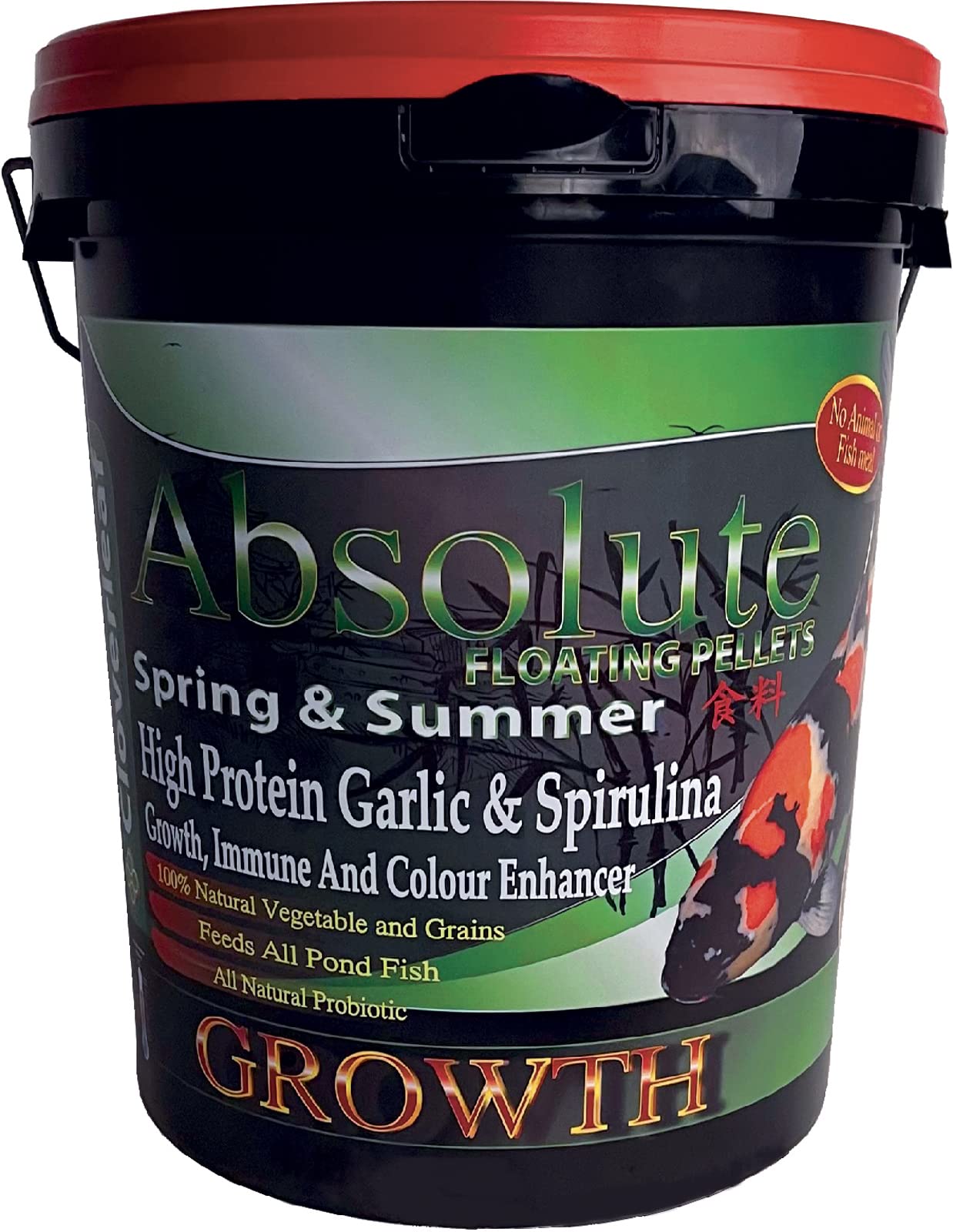 Cloverleaf Absolute Growth Floating Pellets Koi Pond Fish Food [Spring & Summer] [11KG 6mm] High Protein