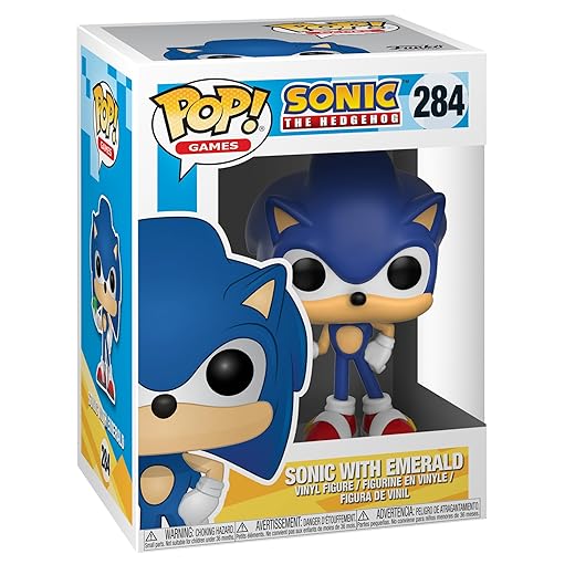 En Oferta Funko Pop Games: Sonic - Sonic With Emerald Collectible Toy,Blue,Standard