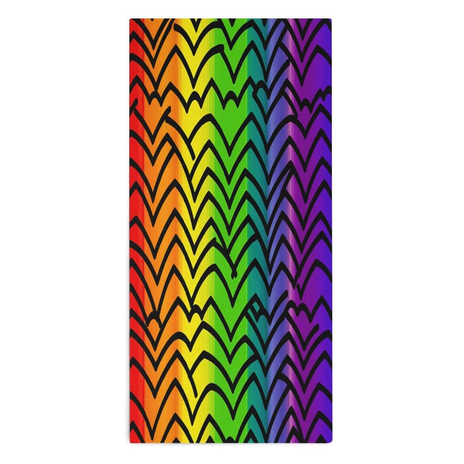 YUXBVKRS Gay Pride Rainbow Pattern Hand Towels for Bathroom 14x29 Inch