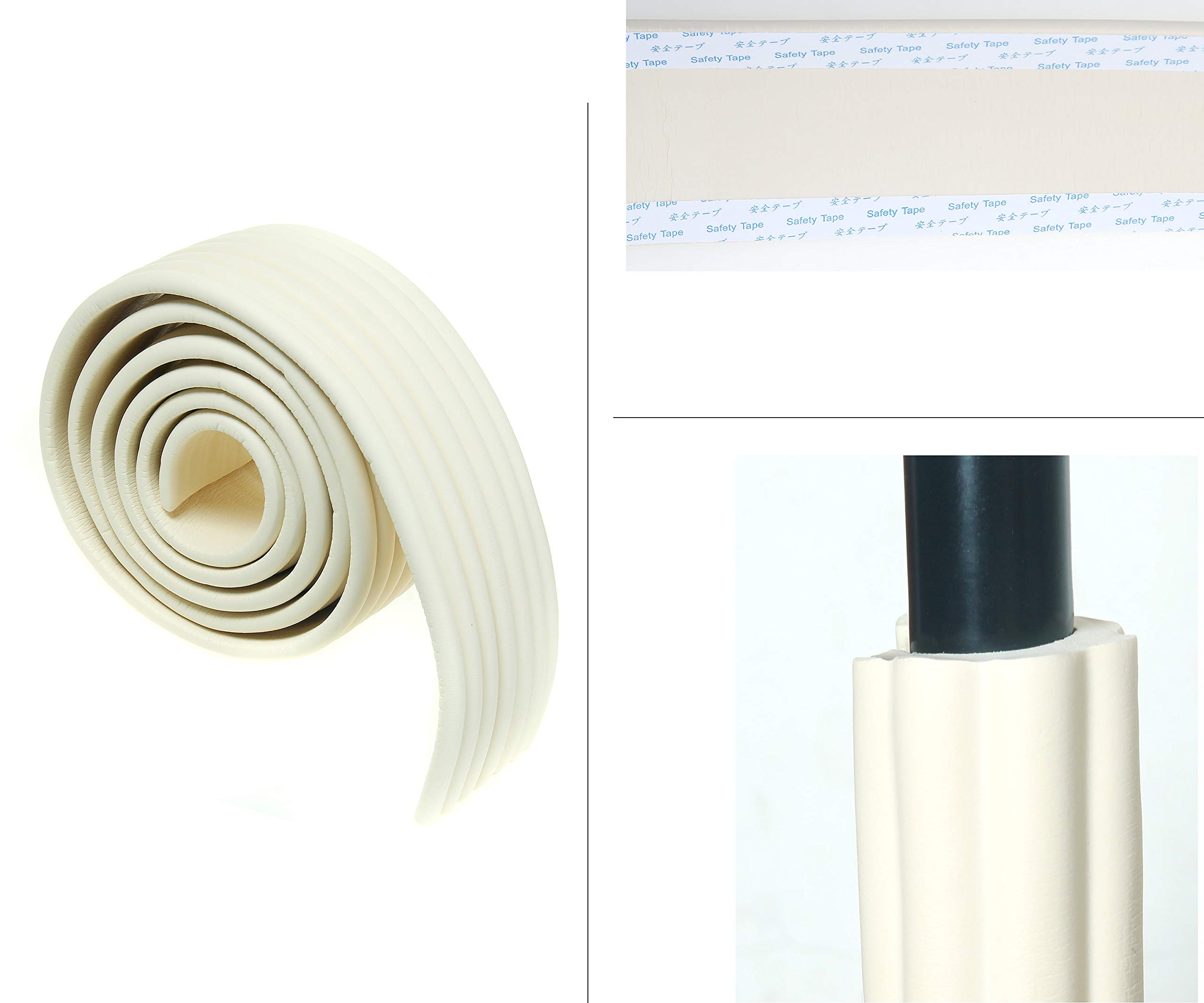 Uniwersalny bufor zabezpieczający 2 x 80 mm, ochrona przed uderzeniami gąbka, biały, KXD7002