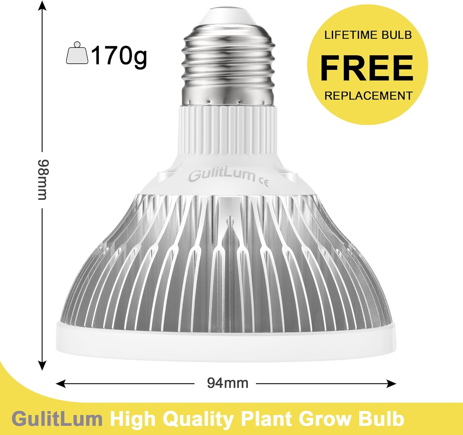 1 Pack and 2 Pack Indoor Plant Grow Light Bulbs Bundle