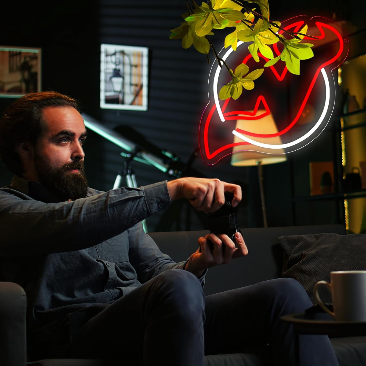 Hockey Neon Sign Dimmable Sport Team Neon Light for Man Cave Party Bar Decoration,LED Neon for Parties, Dorms, Game Room Decor ,Christmas Birthday Gift 12.2 * 12.9inch - Image 4