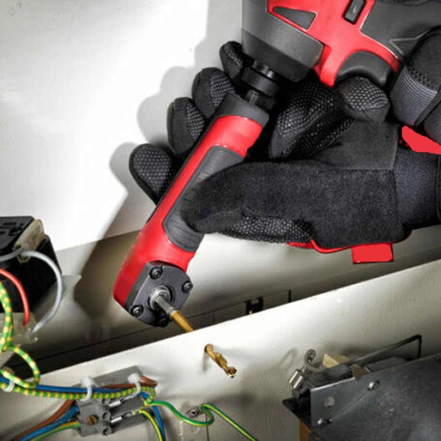 Right Angle Drill Attachment, 90 Degree Drill Adapter with Ergonomic ABS Handle, Alloy Steel Right Angle Screwdriver for Tight Spaces, Shockwave Right Angle Adapter for Electric Dr