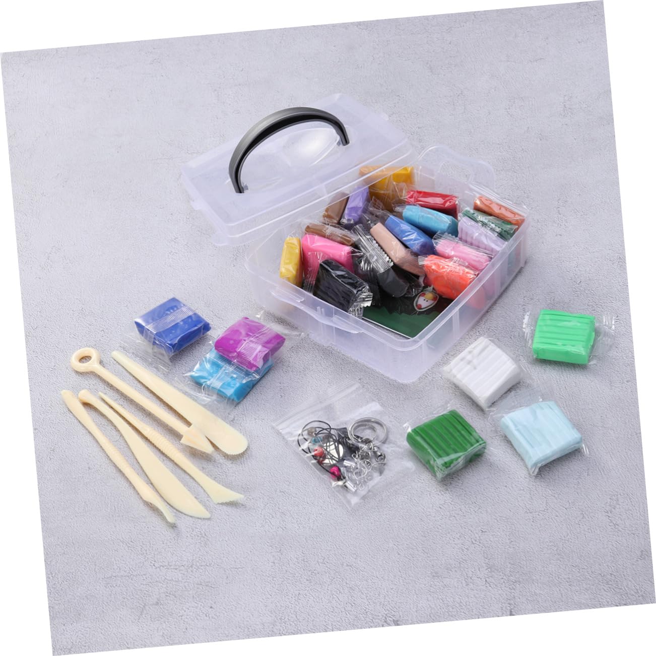 Kit Argilla Polimerica 24 Colori per Bambini Accessori | Pvc Morbido, Creativo ed Educativo, Set Completo per Attività Manuali, Blocchi da Modellare