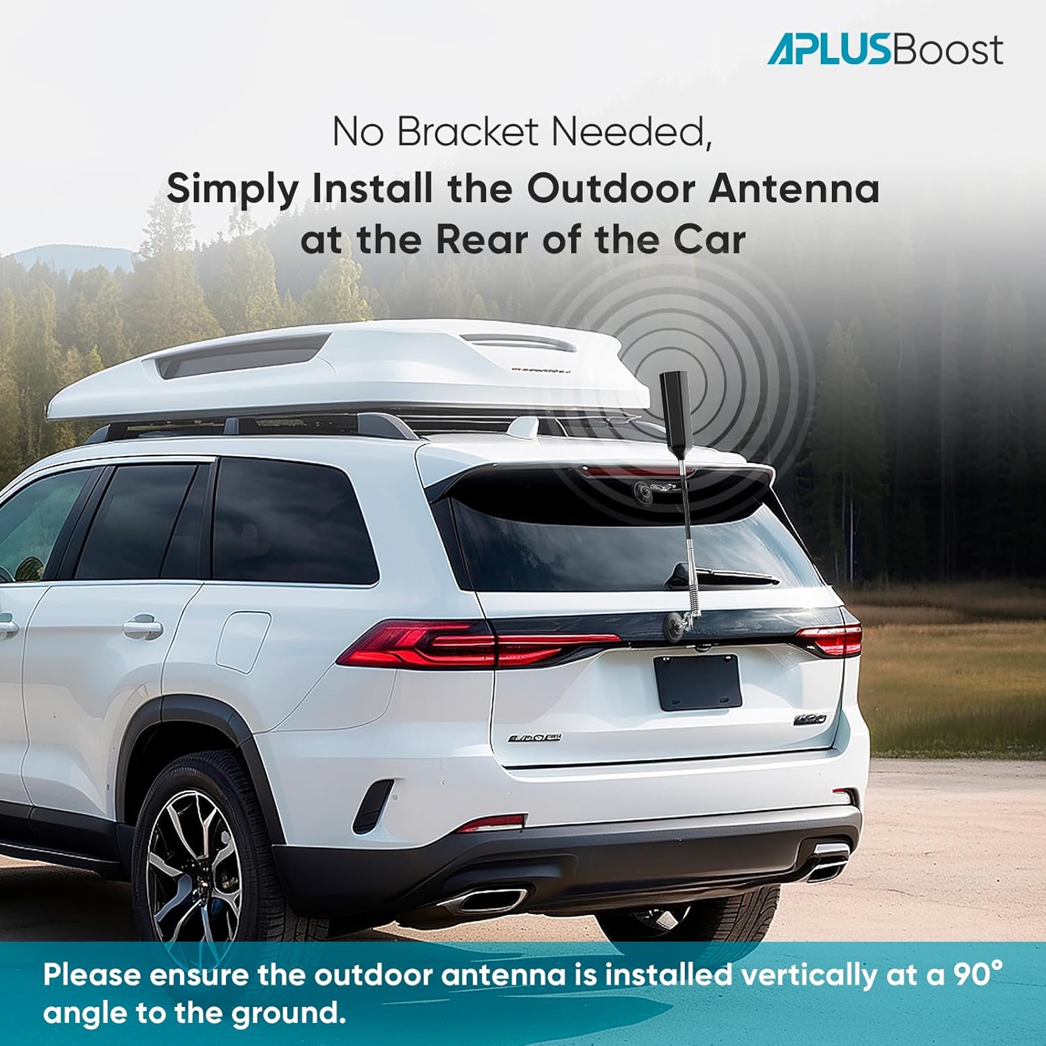Cell Phone Signal Booster for SUVs, Vans, Off-Road Vehicle, RV, Truck Cell Phone Booster with HD Smart Display, Boosts 5G & 4G LTE for All U.S. Carriers - Verizon, AT&T, T-Mobile & More, FCC Approved