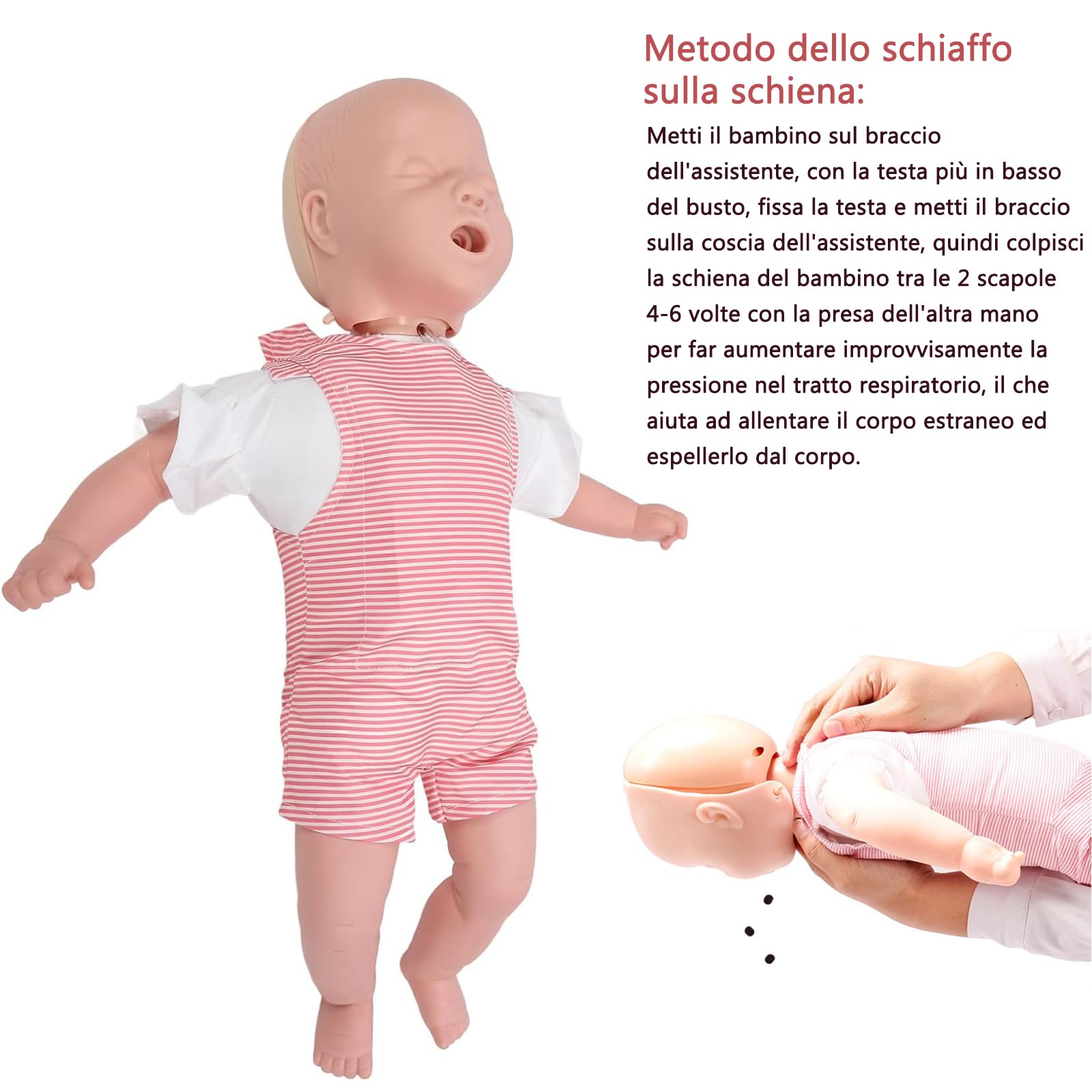 Manichino Infantile di Rianimazione, Modello di ostruzione delle vie aeree infantile, Modello di Rianimazione Cardio Polmonare, Infarto delle vie aeree infantili e modello di RCP