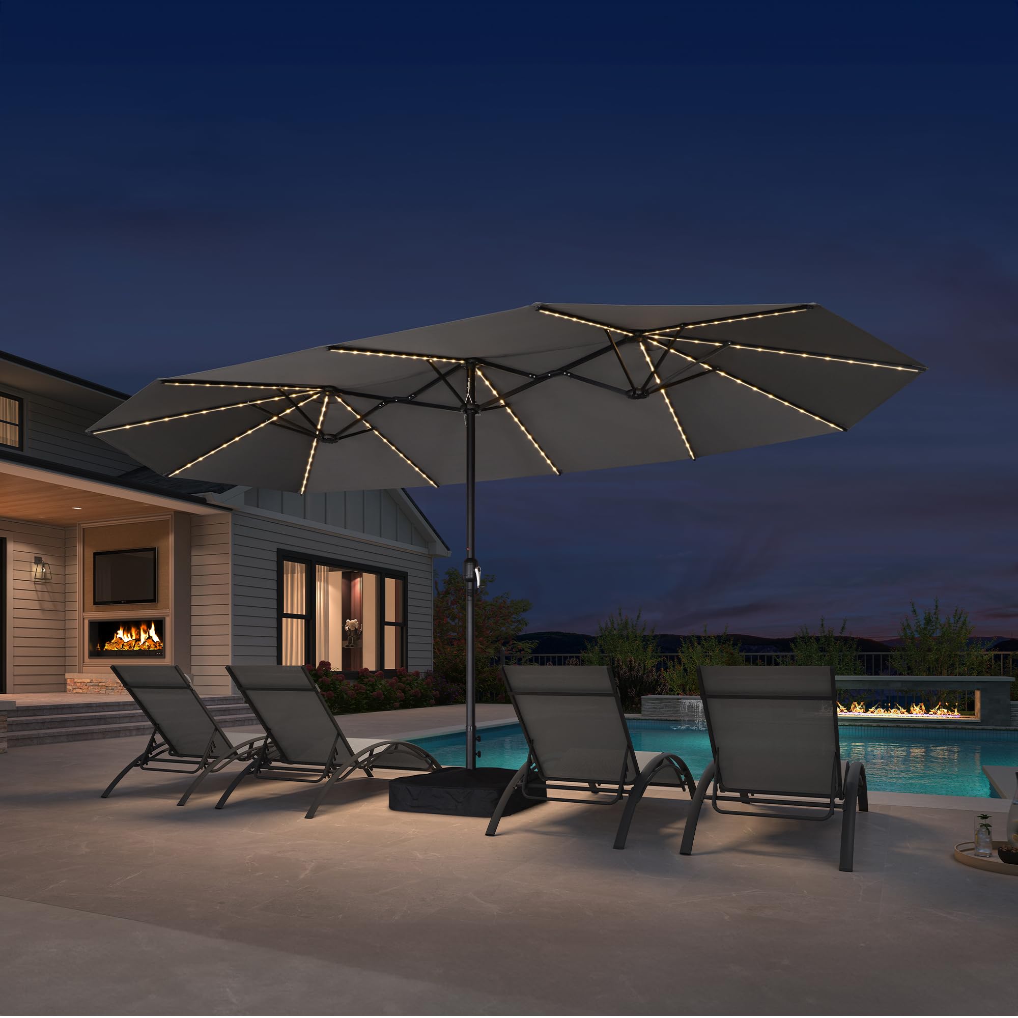 PURPLE LEAF 15ft Patio Umbrella