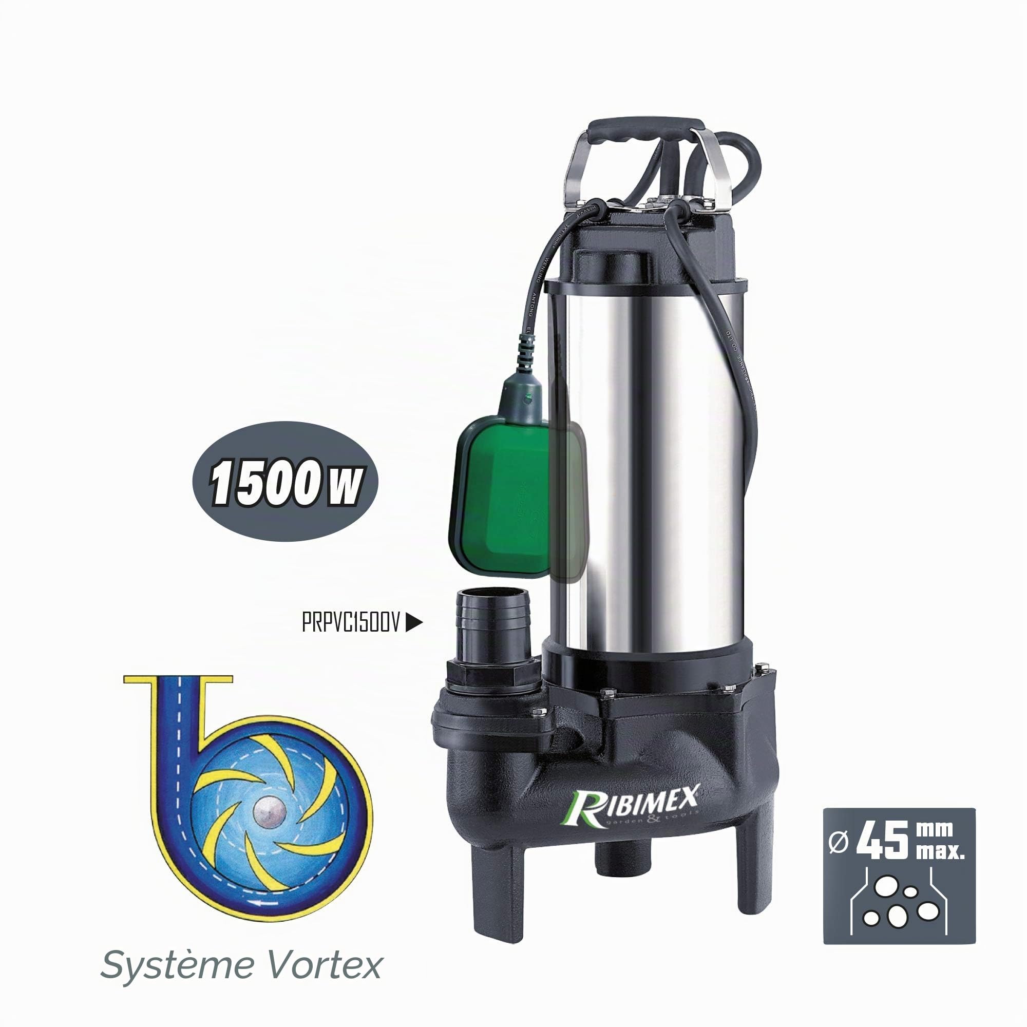 Ribimex - Pompe De Relevage Eaux Charges 1500W