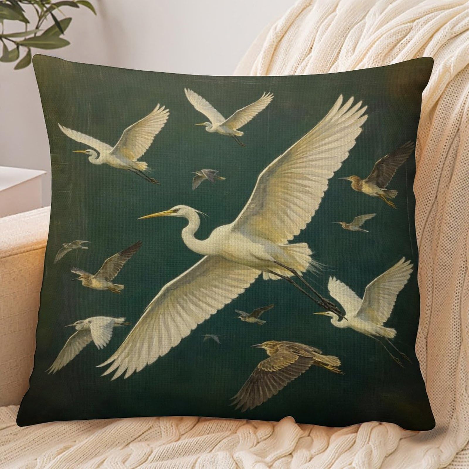 Fekiloot Style Vintage Bird Pillowcase Pillow Sham Pillow Case