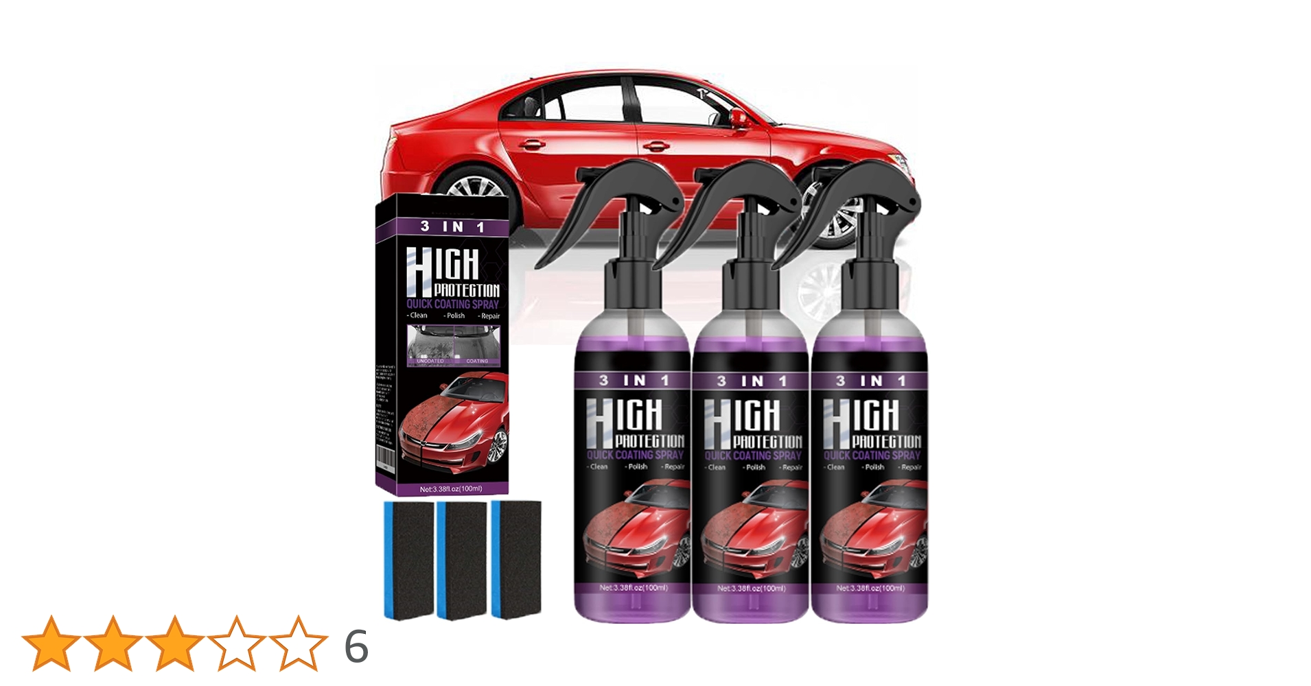Turbo Shine Nexa 3 In 1 High Protection Fast Car Paint Spray, Nexa