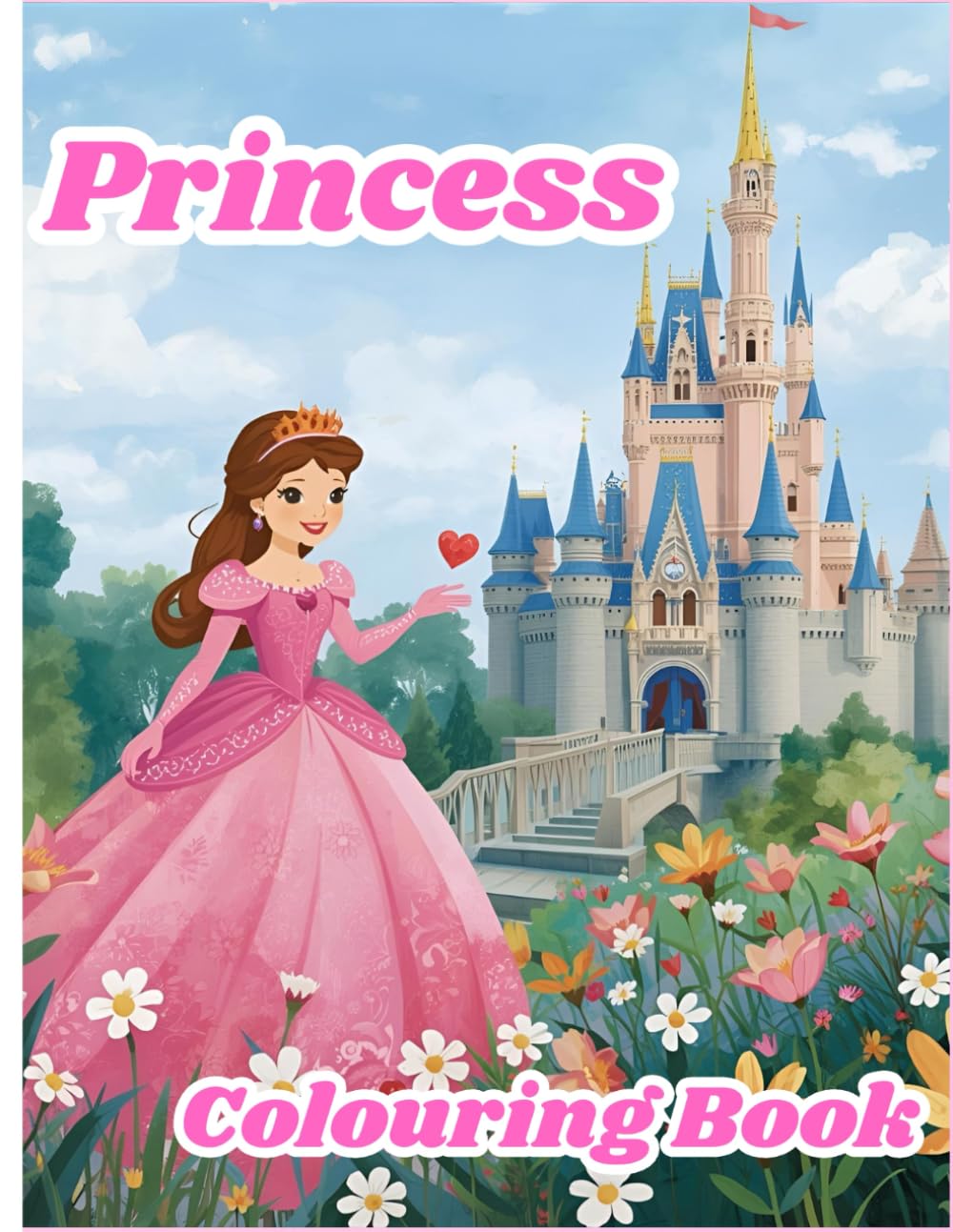Princess Colouring book: Elegant princess Illustrations Designed for young Artists