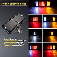 Vista 5 de LIMICAR Kit de 40 luces LED traseras de remolque impermeable, luces de remolque con señal de giro inversa, kit de luz de freno para remolque, luces